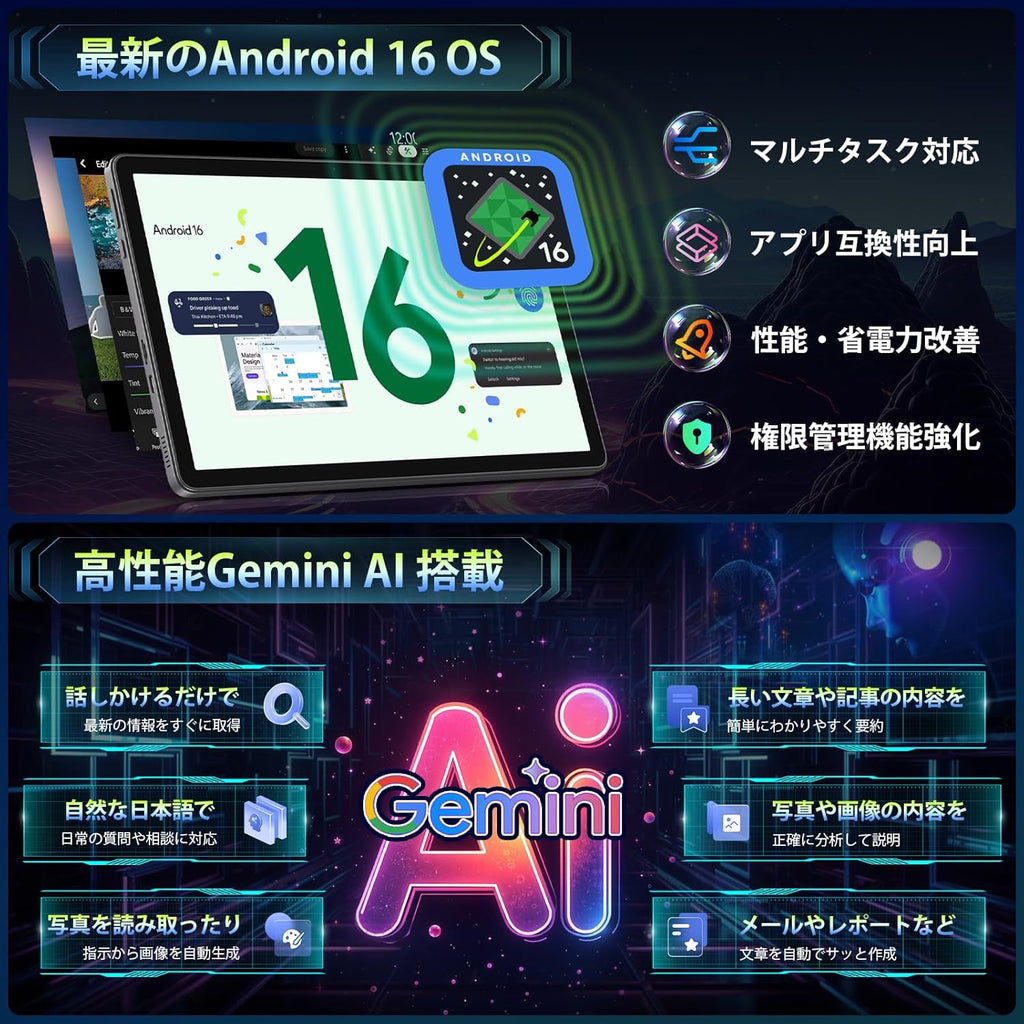 【タブレット 11インチ android16 】Rebecco M70 アンドロイド16 タブレット wi-fiモデル T7250チップ RAM20GB+ROM128GB Android Tablet 11インチ 90Hz/Gemini AI/顔認識/GPS搭載/Widevine L1/無線投影/FMラジオ 8000mAh 18W急速充電 GMS/TELEC認証