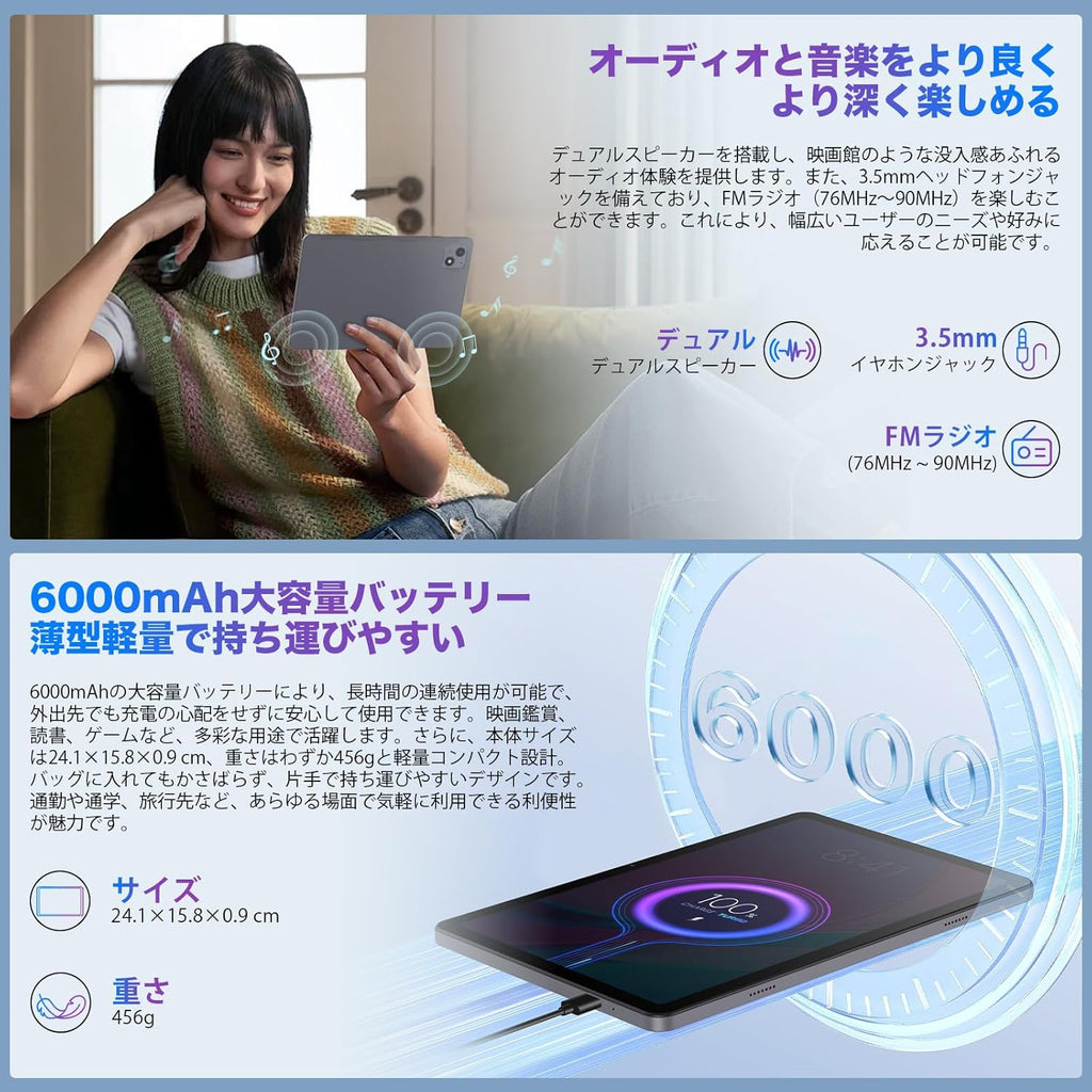 AvidPad A60 タブレットPC 10インチ Android 15 wi-fiモデル 【中古品・美品・特価セール】